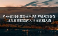 Pixiv官网小说重磅来袭！P站浏览器在线观看震撼圈内人秘闻真相大白