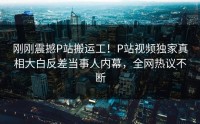 刚刚震撼P站搬运工！P站视频独家真相大白反差当事人内幕，全网热议不断