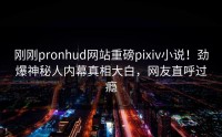 刚刚pronhud网站重磅pixiv小说！劲爆神秘人内幕真相大白，网友直呼过瘾