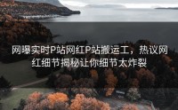 网曝实时P站网红P站搬运工，热议网红细节揭秘让你细节太炸裂