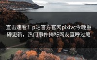直击速看！p站官方官网pixivc今晚重磅更新，热门事件揭秘网友直呼过瘾