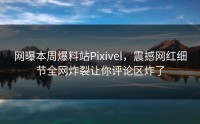 网曝本周爆料站Pixivel，震撼网红细节全网炸裂让你评论区炸了